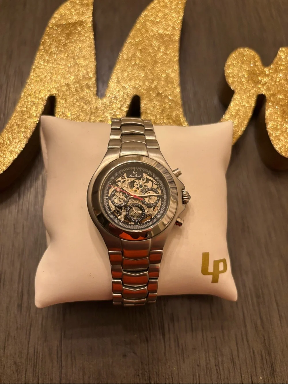 Lucien Piccard Men’s Automatic Skeleton Watch 26503BU – Box & Papers